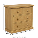 Chiswick Pine 2 Over 2 Drawer Chest from Roseland Furniture