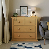 Chiswick Pine 2 Over 2 Drawer Chest from Roseland Furniture