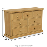 Chiswick Pine 3 Over 4 Drawer Chest from Roseland Furniture