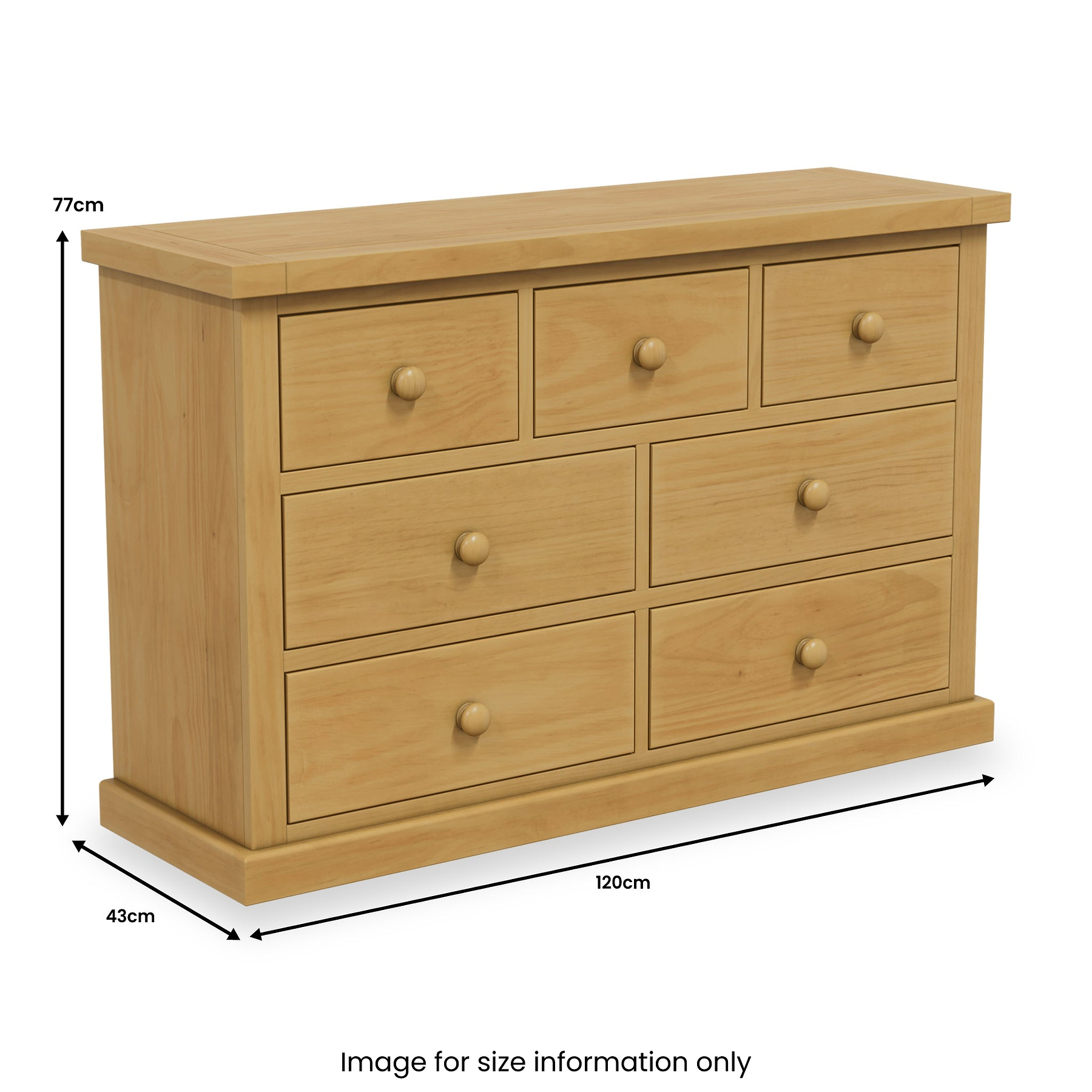 Chiswick Pine 3 Over 4 Drawer Chest from Roseland Furniture