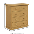 Chiswick Pine 2 Over 3 Drawer Chest from Roseland Furniture