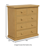 Chiswick Pine 2 Over 3 Drawer Chest from Roseland Furniture