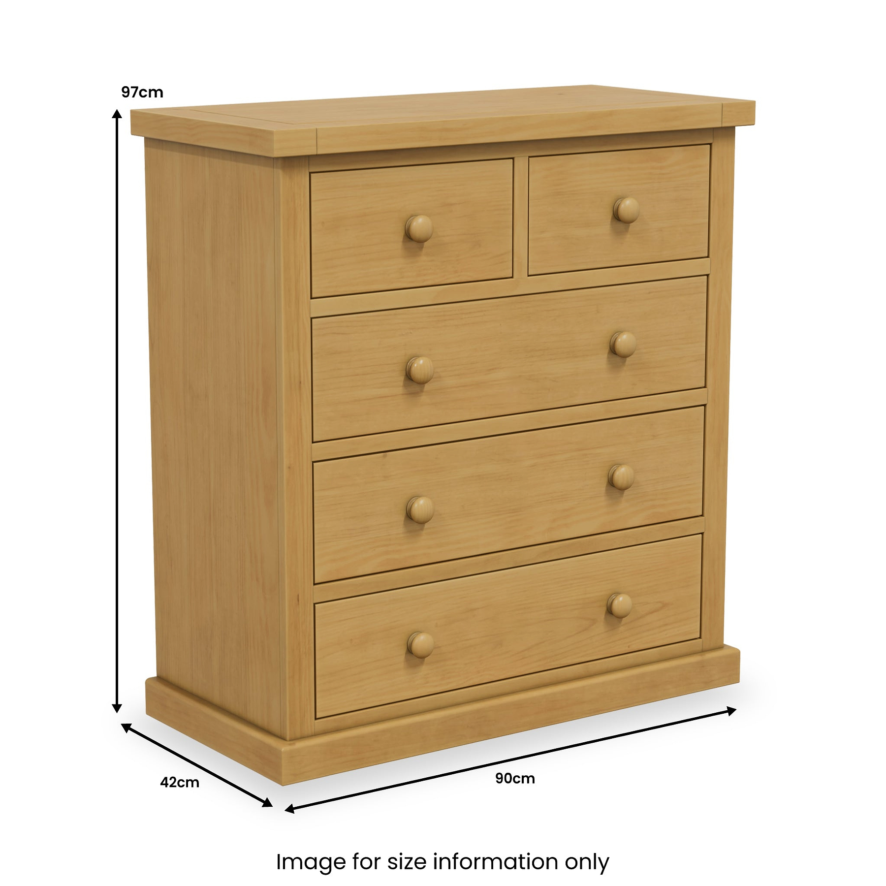 Chiswick Pine 2 Over 3 Drawer Chest from Roseland Furniture