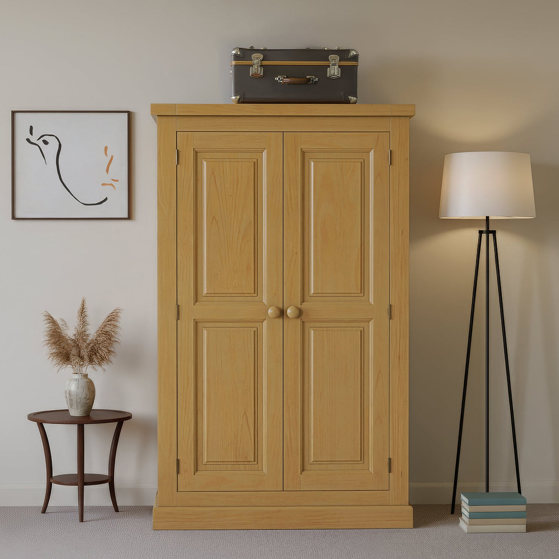 Chiswick Pine Small Wardrobe from Roseland Furniture