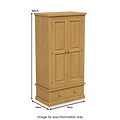 Chiswick Pine Double Wardrobe With Drawer from Roseland Furniture