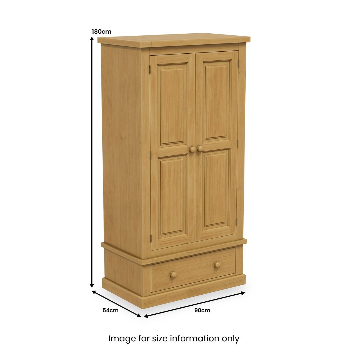 Chiswick Pine Double Wardrobe With Drawer from Roseland Furniture