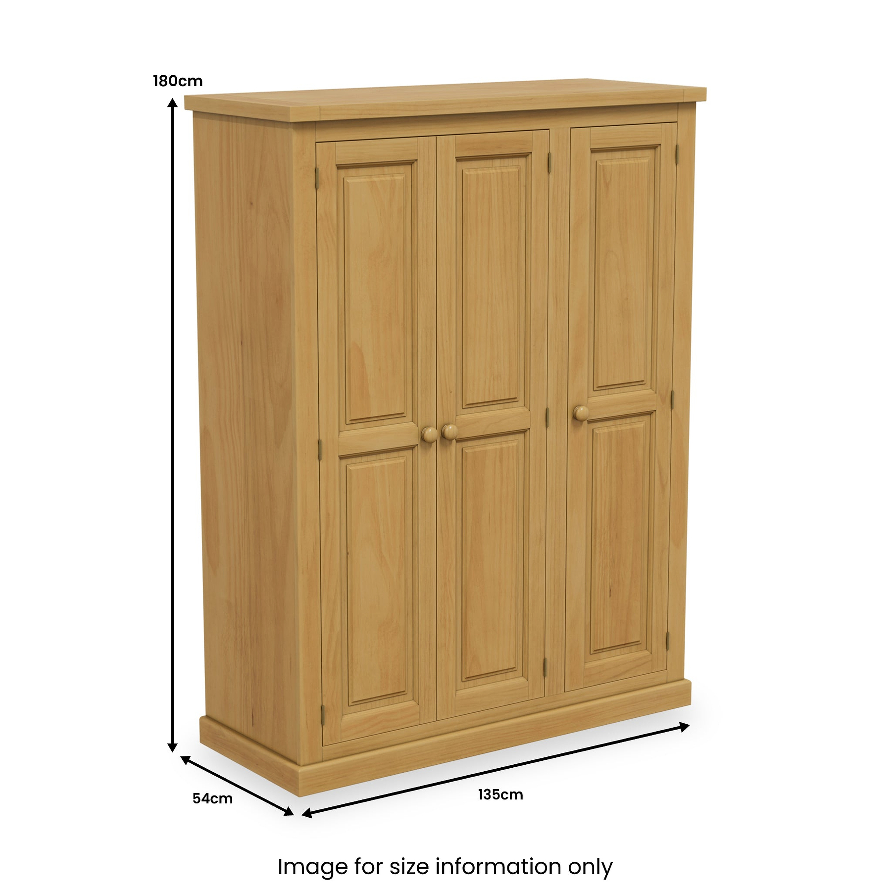 Chiswick Pine Triple Wardrobe from Roseland Furniture