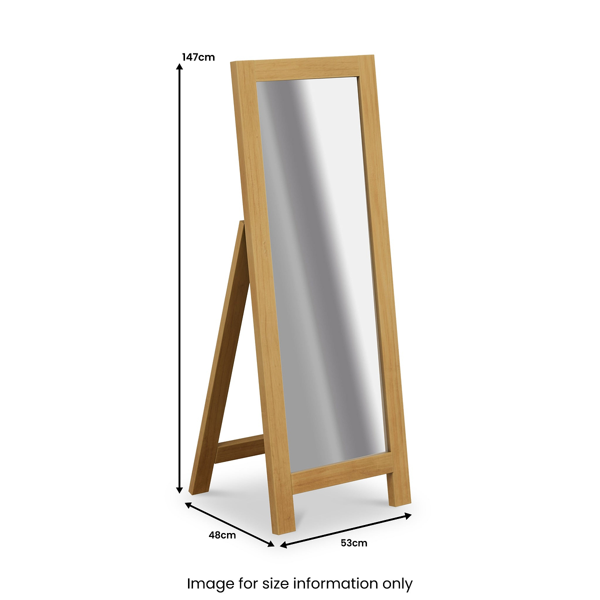 Chiswick Pine Cheval Mirror from Roseland Furniture
