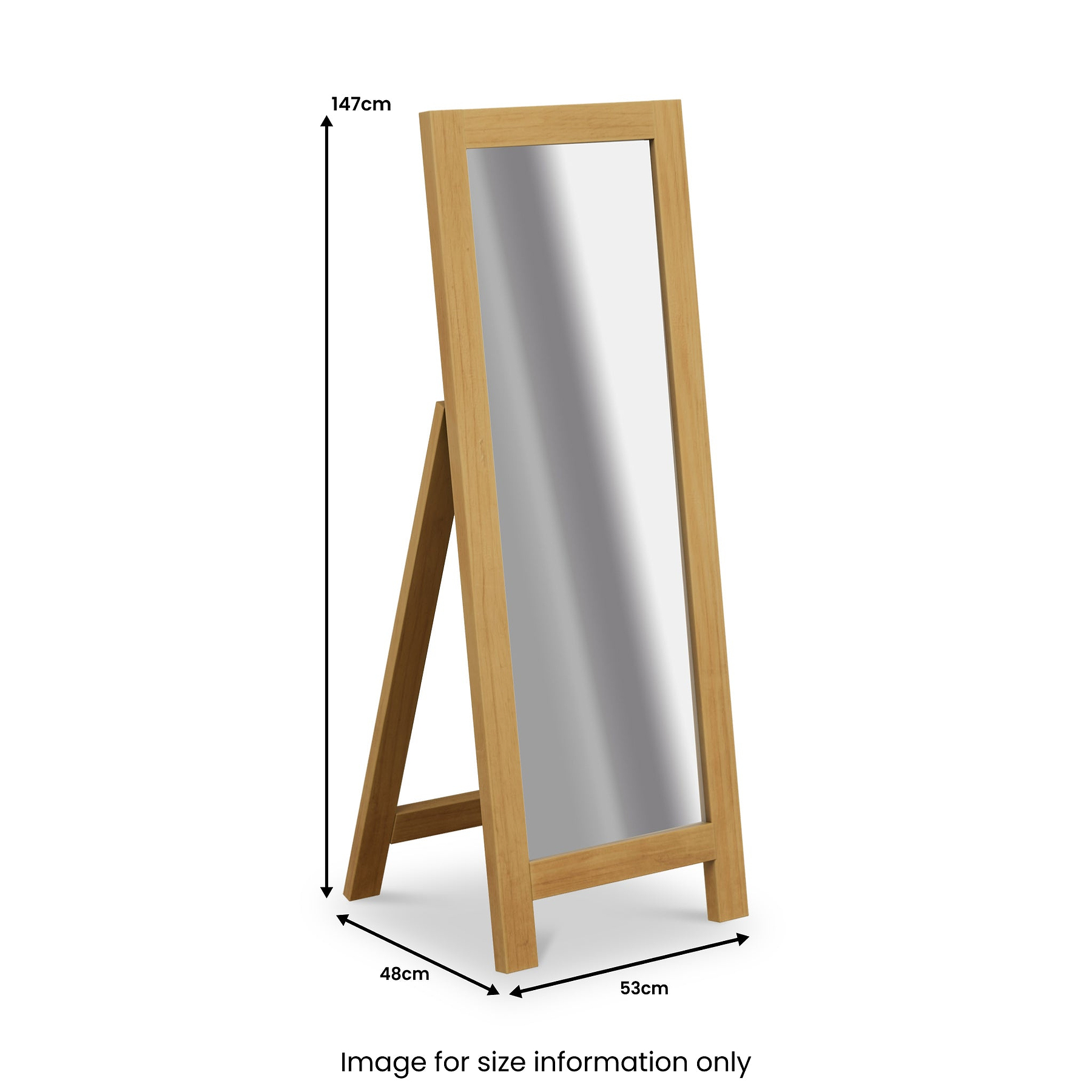 Chiswick Pine Cheval Mirror from Roseland Furniture