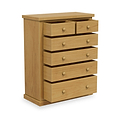 Chiswick Pine Large 2 Over 4 Drawer Chest from Roseland Furniture