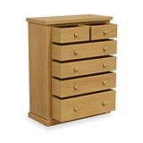Chiswick Pine Large 2 Over 4 Drawer Chest from Roseland Furniture