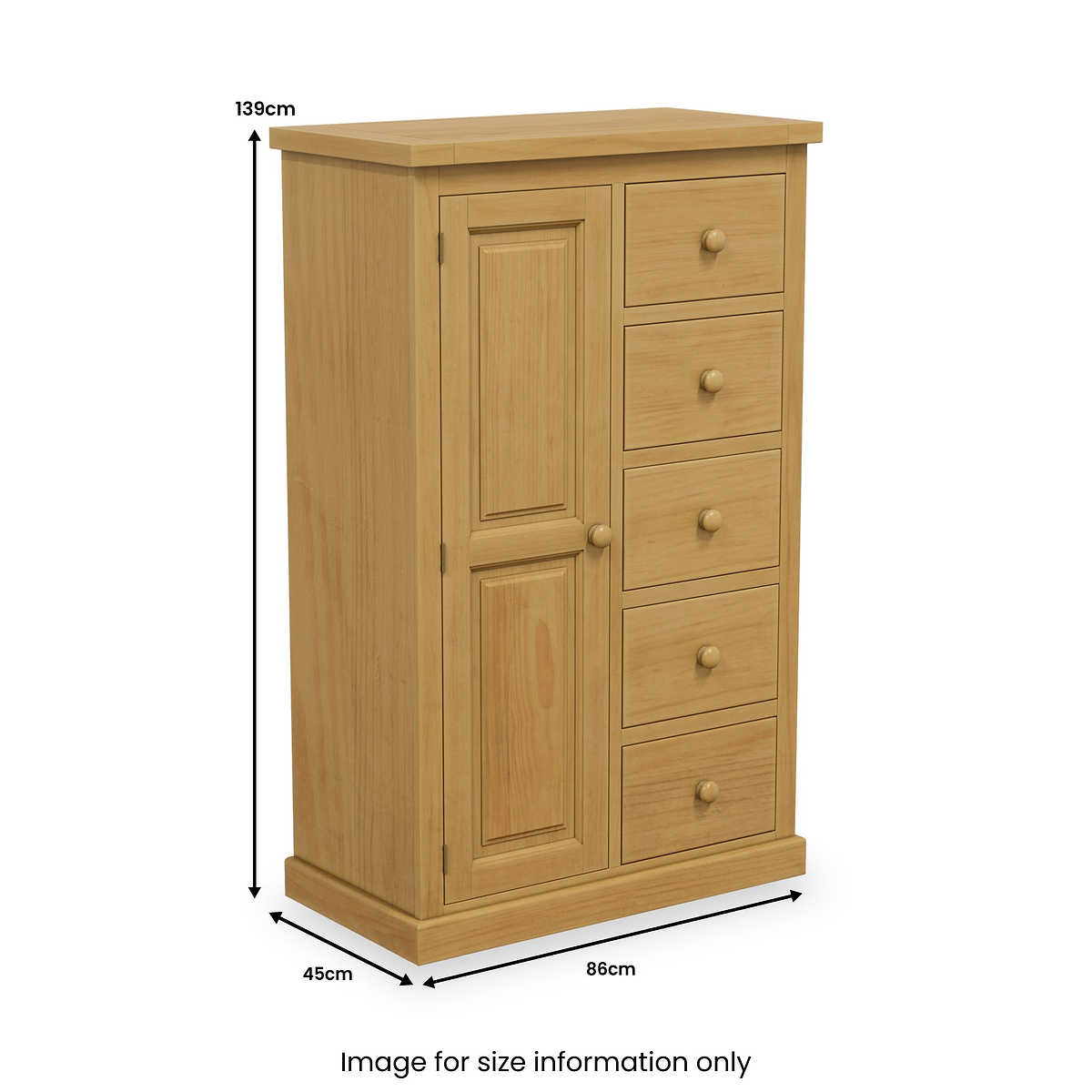 Chiswick Pine Combination Wardrobe from Roseland Furniture
