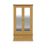 Chiswick Pine Double Wardrobe w Mirror from Roseland Furniture