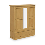 Chiswick Pine Triple Wardrobe w Mirror from Roseland Furniture