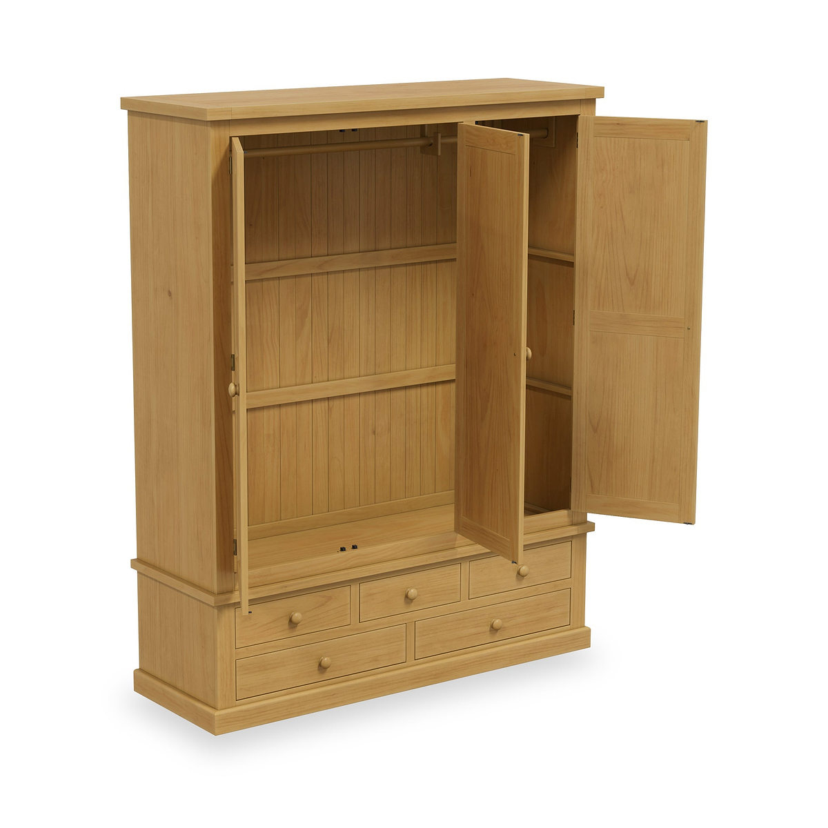 Chiswick Pine Triple Wardrobe w Mirror from Roseland Furniture