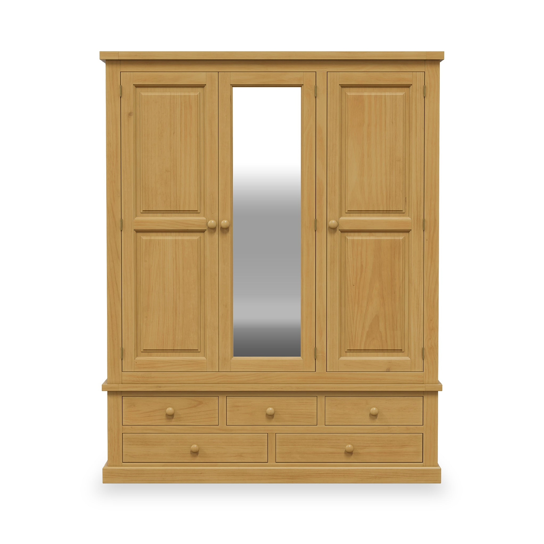 Chiswick Pine Triple Wardrobe w Mirror from Roseland Furniture