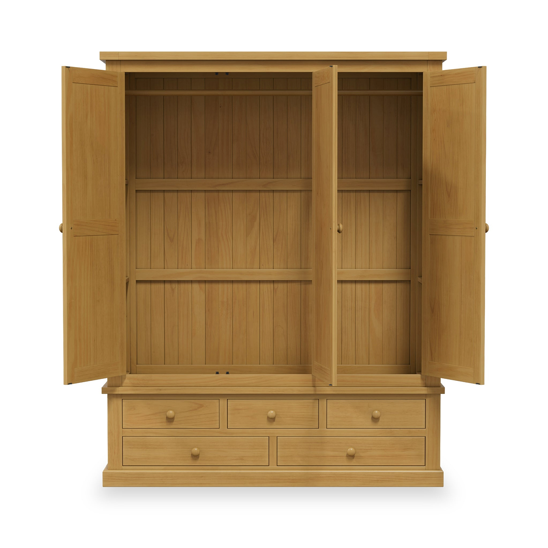 Chiswick Pine Triple Wardrobe w Mirror from Roseland Furniture