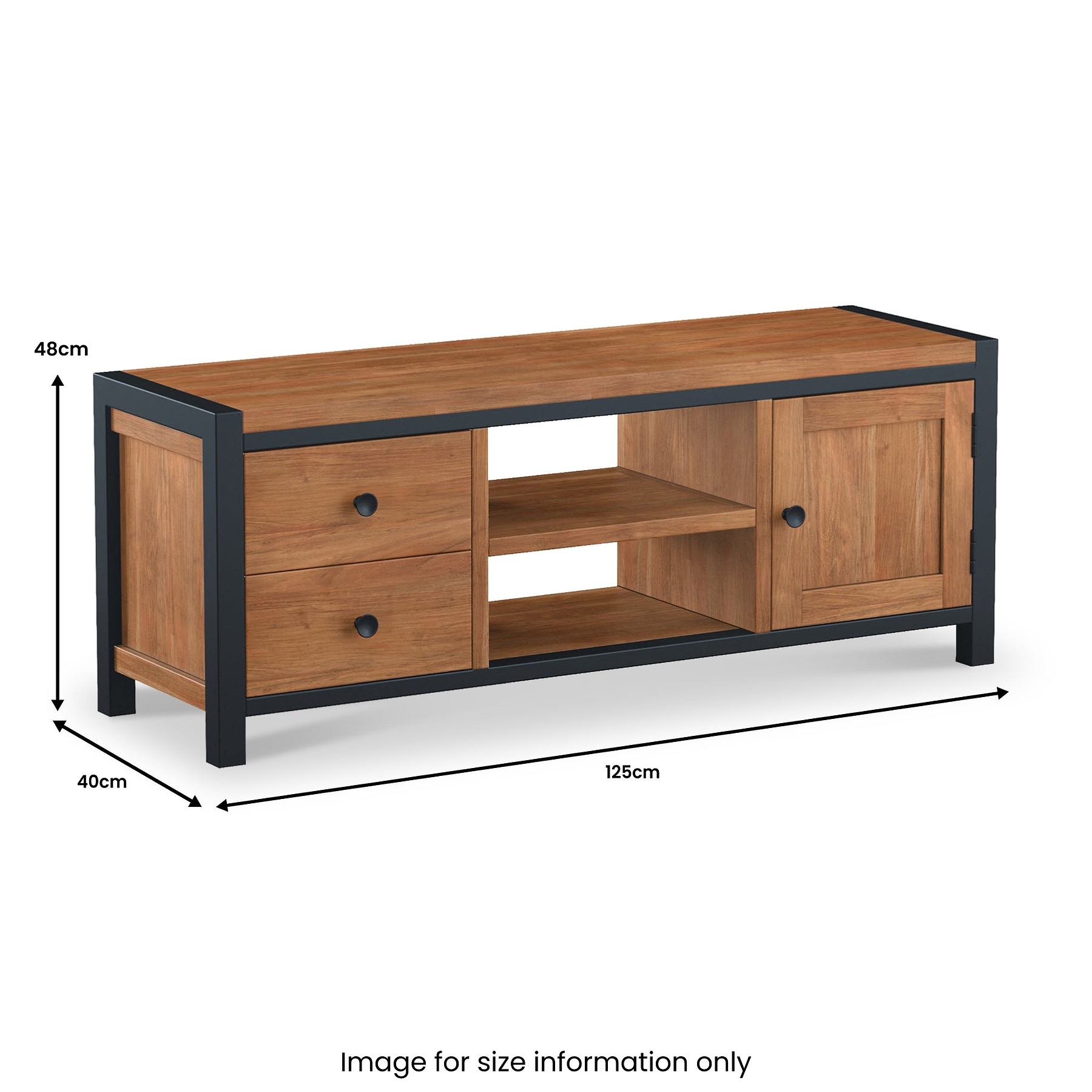 Dunstan Acacia 125cm Wide TV Unit from Roseland Furniture