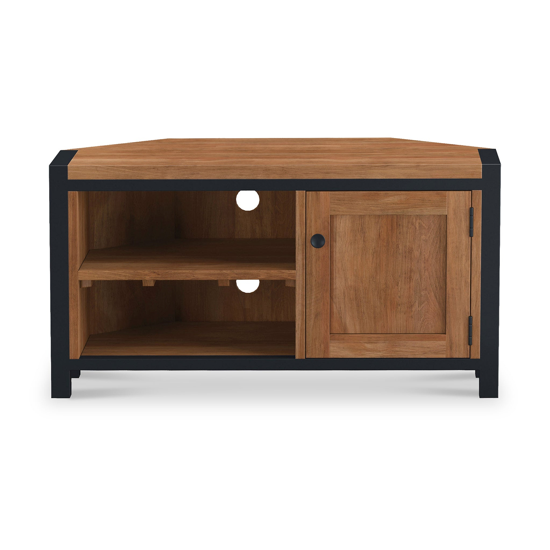 Dunstan Acacia Corner TV Unit from Roseland Furniture