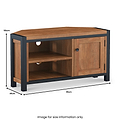 Dunstan Acacia Corner TV Unit from Roseland Furniture