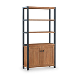 Dunstan Acacia Tall Display Bookcase from Roseland Furniture