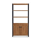 Dunstan Acacia Tall Display Bookcase from Roseland Furniture