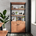 Dunstan Acacia Tall Display Bookcase from Roseland Furniture