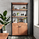 Dunstan Acacia Tall Display Bookcase from Roseland Furniture
