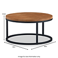 Dunstan Acacia Large Round Coffee Table Large dimensions