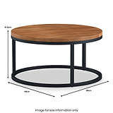 Dunstan Acacia Large Round Coffee Table Large dimensions