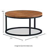 Dunstan Acacia Small Round Coffee Table Large dimensions
