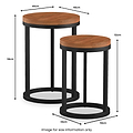 Dunstan Acacia Nest of 2 Round Tables from Roseland Furniture