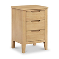 Camdale Oak 3 Drawer Bedside from Roseland Furniture