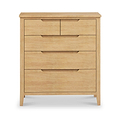 Camdale Oak 2 Over 3 Drawer Chest from Roseland Furniture