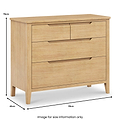 Camdale Oak 4 Drawer Wide Chest from Roseland Furniture