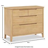 Camdale Oak 4 Drawer Wide Chest from Roseland Furniture