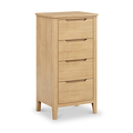 Camdale Oak 4 Drawer Tall Boy Chest from Roseland Furniture
