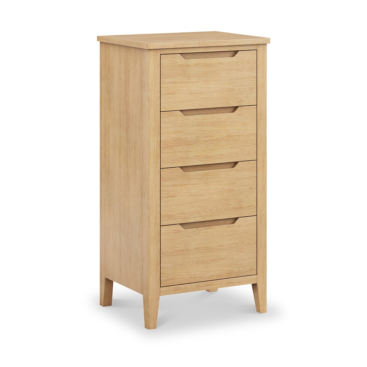 Camdale Oak 4 Drawer Tall Boy Chest from Roseland Furniture