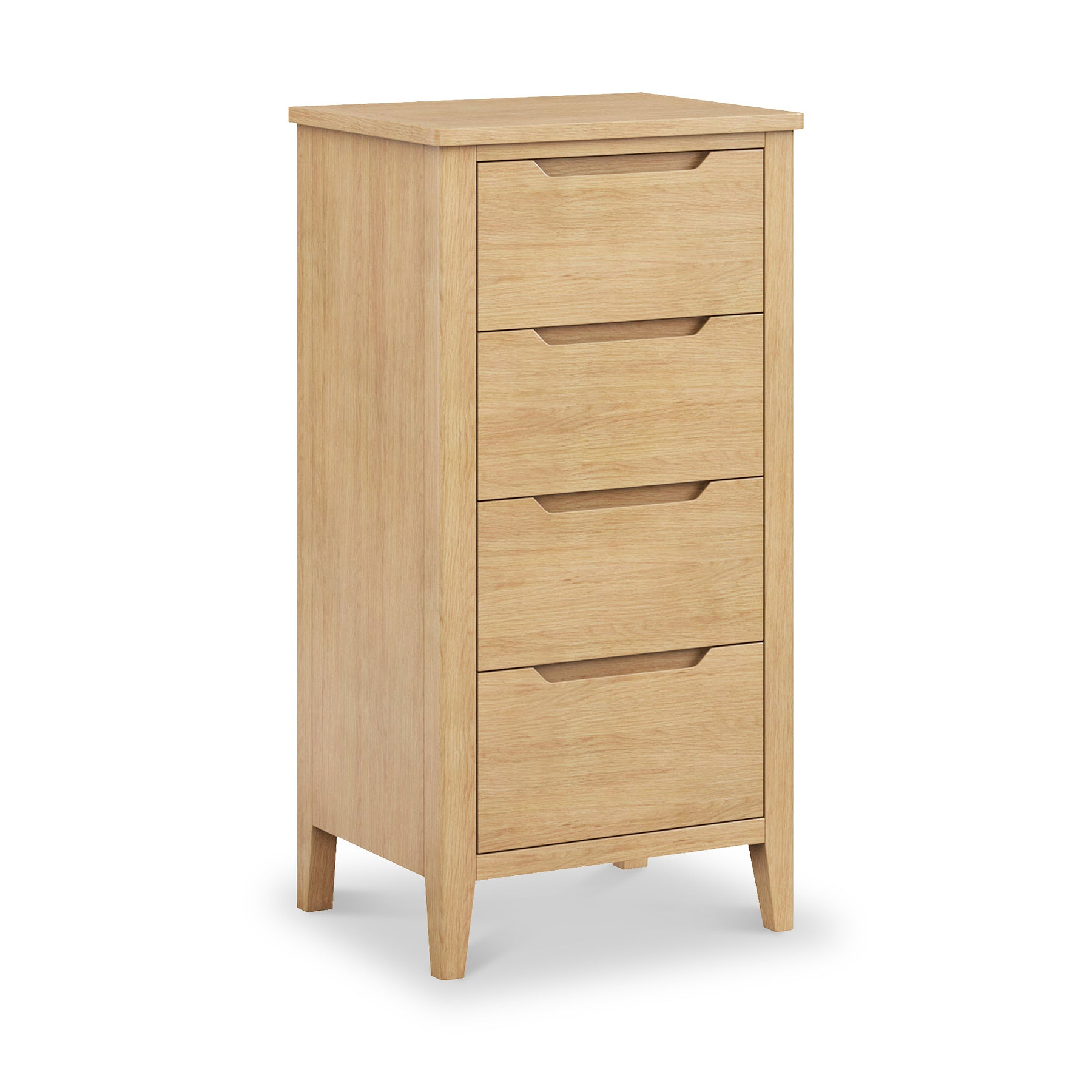 Camdale Oak 4 Drawer Tall Boy Chest from Roseland Furniture