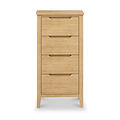 Camdale Oak 4 Drawer Tall Boy Chest from Roseland Furniture