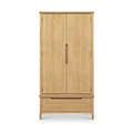 Camdale Oak Double Wardrobe w Drawer from Roseland Furniture