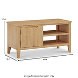 Durham Oak Small 90cm TV Unit from Roseland Furniture