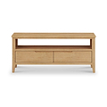 Durham Oak Wide 115cm TV Unit from Roseland Furniture