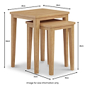 Durham Oak Nest of 2 Tables from Roseland Furniture