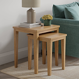 Durham Oak Nest of 2 Tables from Roseland Furniture