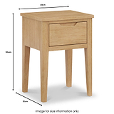 Durham Oak Side Table from Roseland Furniture