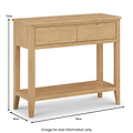 Durham Oak Console Table from Roseland Furniture