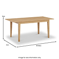Durham Oak 120 160cm Ext Dining Table from Roseland Furniture
