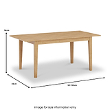 Durham Oak 120 160cm Ext Dining Table from Roseland Furniture