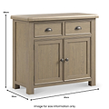 Taunton Smoked Oak Mini Sideboard 80cm from Roseland Furniture